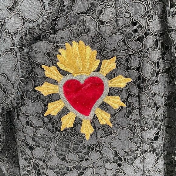 Dolce & Gabbana Lace Pattern Black Blazer Jacket size 46 - Picture 4 of 4